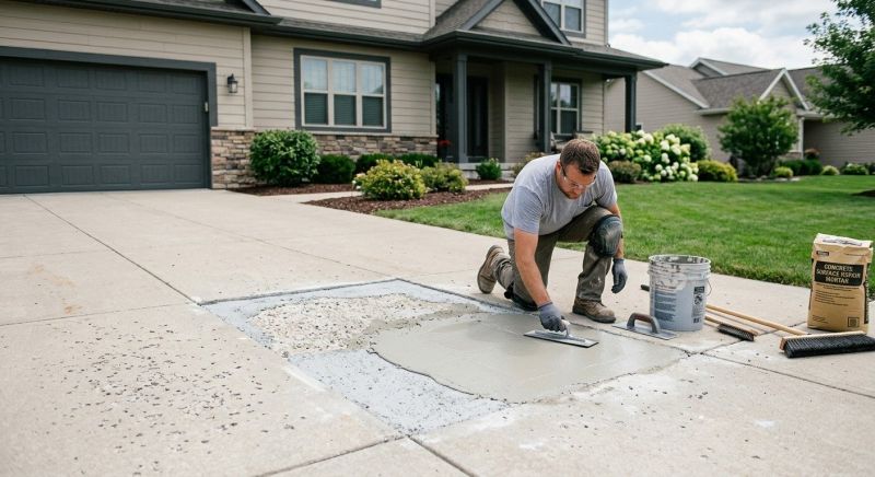 Cement Driveway Repair in West Des Moines, IA
