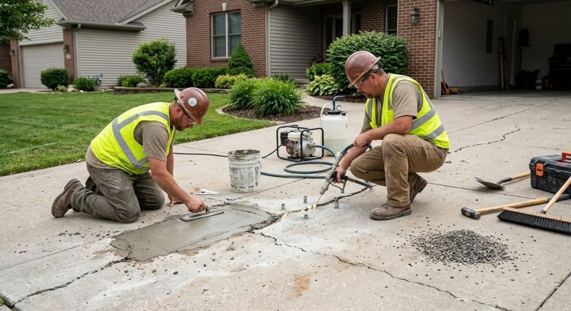 Concrete Driveway Crack Repair in Des Moines, IA