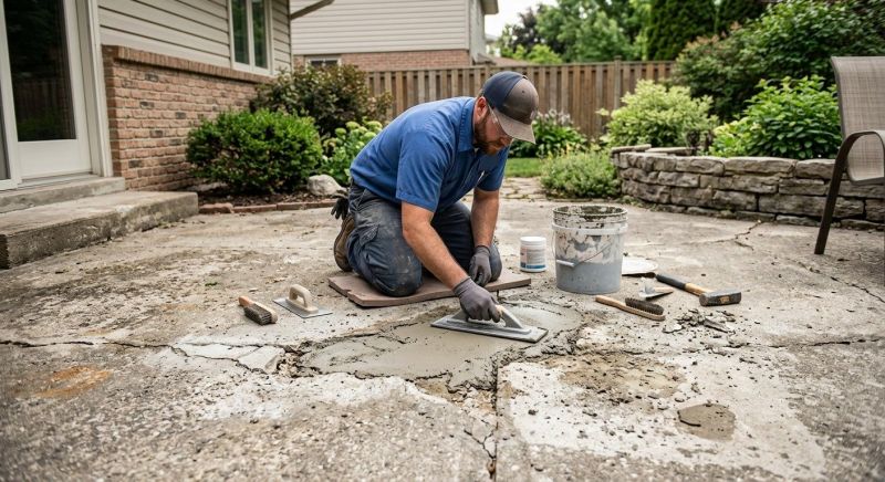 Concrete Pool Patio Repair in Des Moines, IA